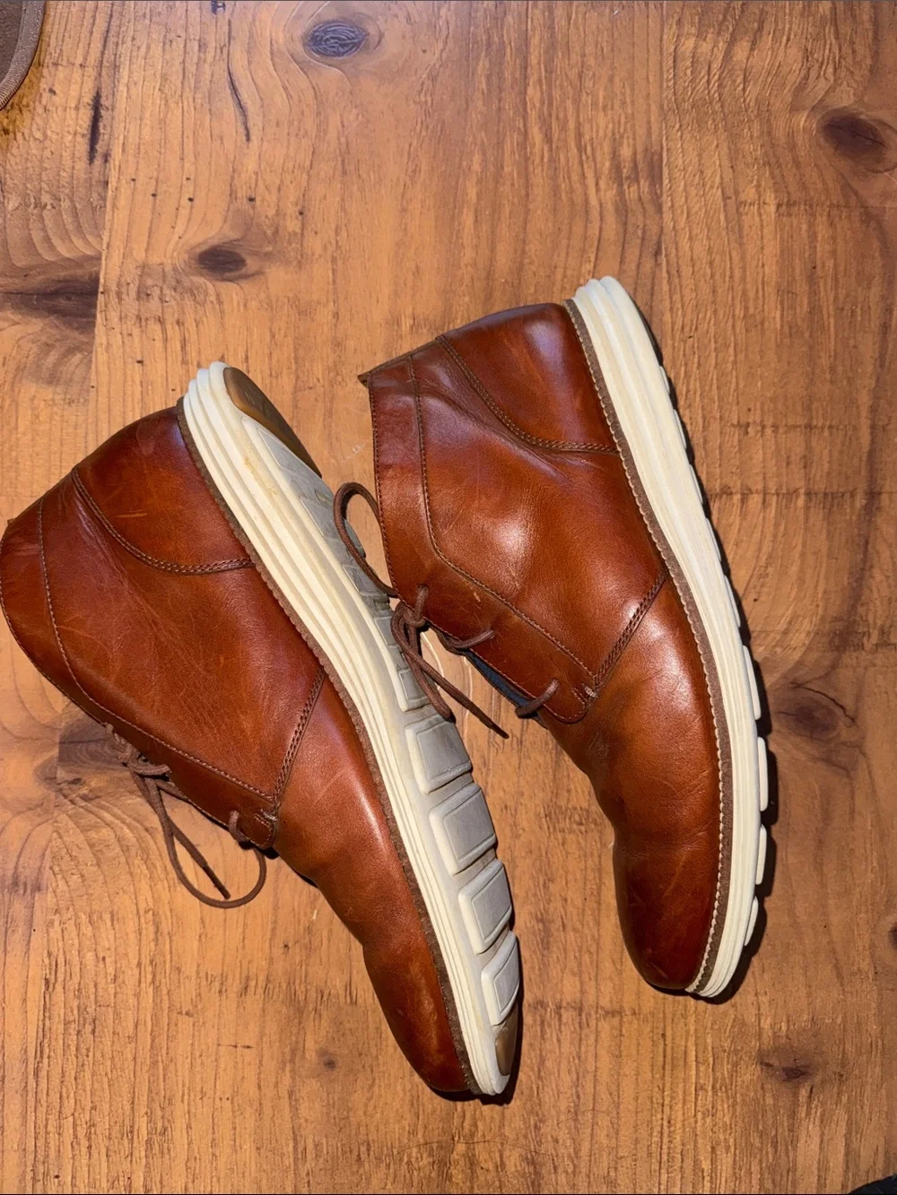 Cole Haan Men's Chestnut Brown Leather Original Grand Boots